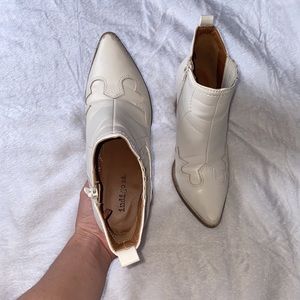 Western cream boots